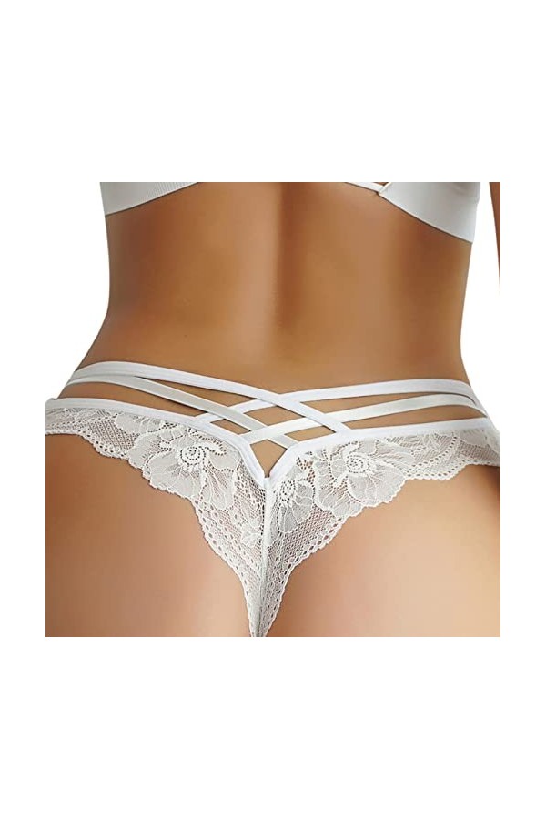Briskorry Sous-vêtement sexy pour femme String G String Mini Strings Dentelle Culottes Culottes & Hipsters Lingerie Sexy Tail