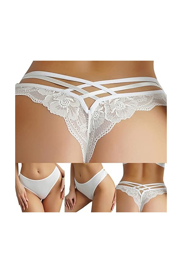 Briskorry Sous-vêtement sexy pour femme String G String Mini Strings Dentelle Culottes Culottes & Hipsters Lingerie Sexy Tail