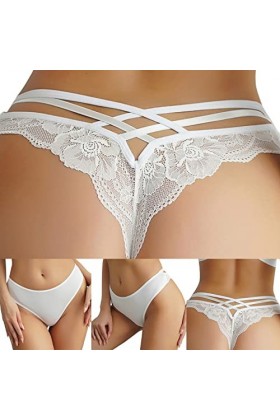 Briskorry Sous-vêtement sexy pour femme String G String Mini Strings Dentelle Culottes Culottes & Hipsters Lingerie Sexy Tail