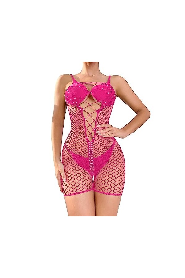 Lingerie Femme Sexy Ensemble Homme Sexy Hot y27k Robe en Maille de Chaud Sexy de Couleur Unie pour Femmes sous-vêtements Amus