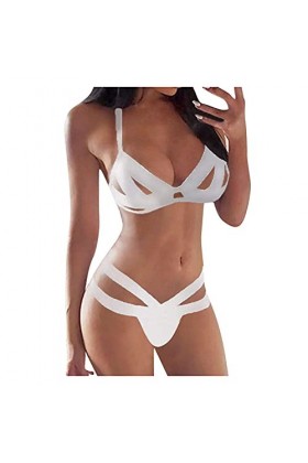 sous-Vetements Femme Erotique Lingerie Sexy Ensemble Dentelle Ensemble Soutien Gorge et String 2 Pièce Vêtements De Nuit Sexy