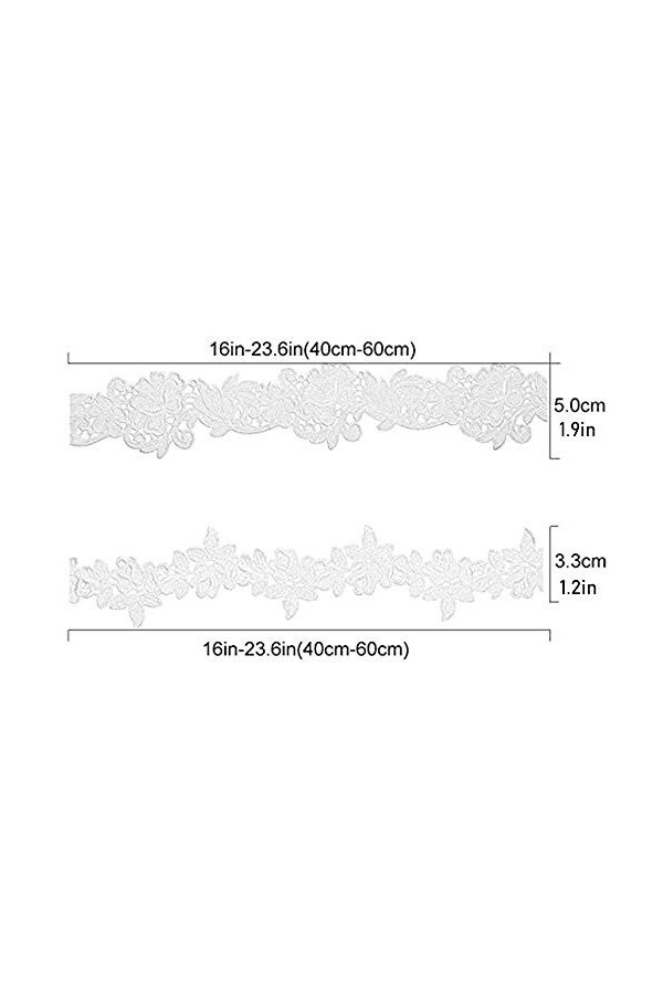 J Jixista Jarretière de Mariage Bas Sexy Bowknot Mariée Mariage Porte Jarretelles en Dentelle avec Toss Away Fleur Décor Élas