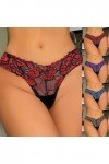 KEIZHUONIQIU Tanga-Strings Tanga pour Femmes Sexy Slip Confortables Crochet Dentelle Culotte Creux Out Léopard sous-Vetements