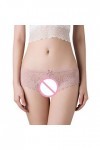 UOWEG Sexy Thong Culottes Mots Briefs Dentelle Femmes Pantalon sous-vêtements Bragas Thong Lace Lingerie Set Pink, One Size 