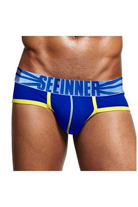 Sous-vêtement doux sexy pour homme, bleu, L