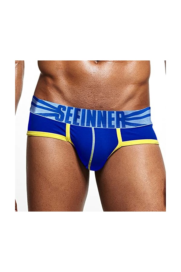 Sous-vêtement doux sexy pour homme, bleu, L