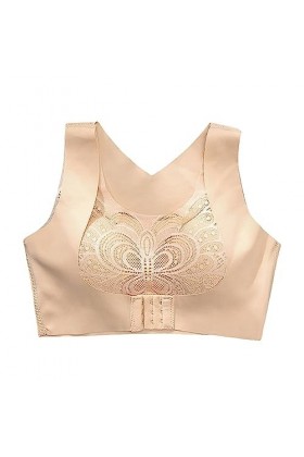 SUPTTING Soutien-Gorge Dété à Double Usage avec Fermeture Avant sans Armatures Procurant Soutien Aération et Confort pour Ac