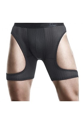 Sous-vêtement en peau dagneau pour homme - Pantalon de sport respirant pour homme - En alpaga, Noir , XXL