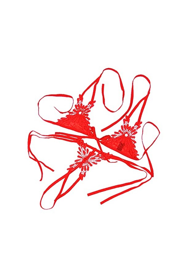 sous-Vetements Femme Erotique Ensemble Soutien Gorge et String Sexy Lingerie Sexy Ensemble Dentelle Vêtements De Nuit 2 Pièce