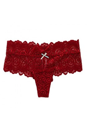 KEIZHUONIQIU Tanga-Strings et T-Back Tangas Femme en Sexy Slips Simple Dentelle Culottes Taille Basse Léopard sous-Vetements 