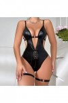 Lingerie Erothique Sexy Hot Dentelle Ensemble de Combinaison Sexy à imprimé léopard pour Femme Nuisette Femme Noel