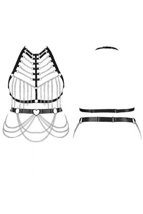 Femmes Bretelles Soutien - Gorge Mode Oversize Soutien - Gorge Bas Garter Set Punk Gothique Carnaval Dance Costume 1