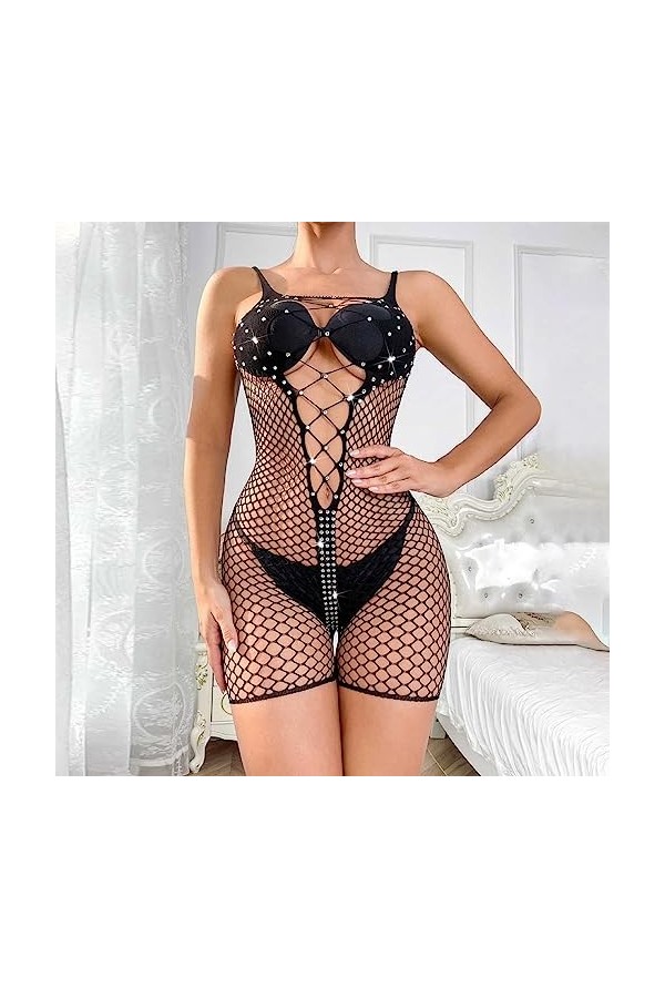 Lingerie Femme Sexy Ensemble Homme Sexy Hot y27k Robe en Maille de Chaud Sexy de Couleur Unie pour Femmes sous-vêtements Amus