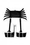 BboHSS Body Harness Punk Jambières Cage Gothique Bas Réglable Carnaval Danse Costume Accessoires - Noir - taille unique