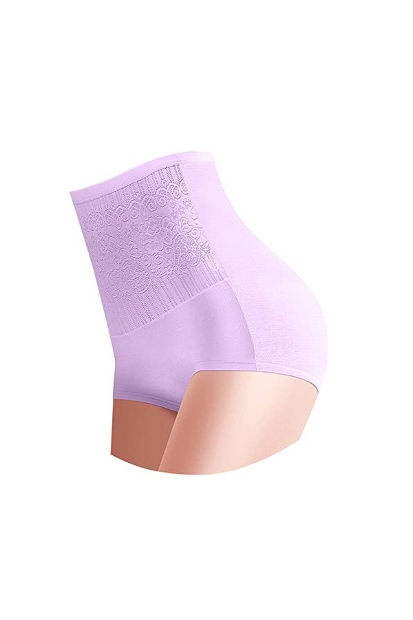 Culotte gainante pour femme - Body sexy - String gainant - Pour femme - Grande taille, lilas, XL