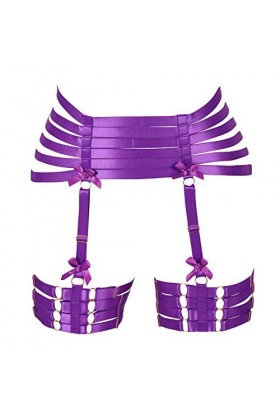 BBOHSS Harnais de corps pour femme - Style punk - Jarretière - Bas gothiques réglables - Accessoires de costume de carnaval, 