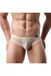 Générique Short Respirant en Maille et Dentelle pour Hommes Boxer Sexy sous-vêtements Transparents Tongs Transparentes Linger