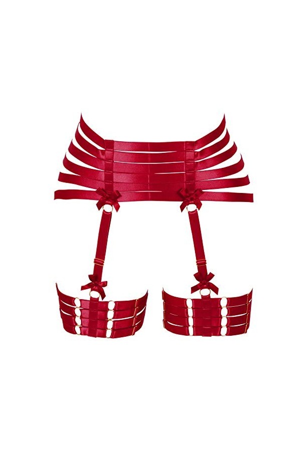 BBOHSS Harnais de corps pour femme - Style punk - Jarretière - Bas gothiques réglables - Accessoires de costume de carnaval, 