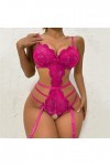 Femme Lingerie Nuisette, Sexy Nuit Ensemble Erotic Lingerie Strap Lace Hollow Set Pyjama Body Érotique Soutien Gorge Deguisem