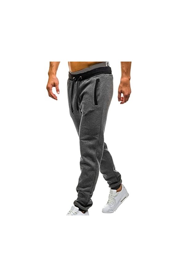 Dinnesis Sports Jogging avec Poches Élastique Mid Casual Pantalons Taille Stable Homme Pantalon de Randonnée Homme Pantalon, 