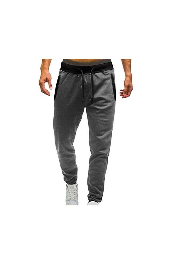 Dinnesis Sports Jogging avec Poches Élastique Mid Casual Pantalons Taille Stable Homme Pantalon de Randonnée Homme Pantalon, 