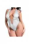 liaddkv Sexy und Bequeme 1-teilige Sexy Unterwäsche für Damen in großer Größe Mesh Hemdchen Dessous, Blanc., 5X-Large