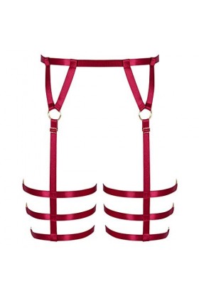 Harnais de jambe punk pour femme - Porte-jarretelles - Bas de corps - Lingerie Harajuku gothique pour Halloween, danse, club,