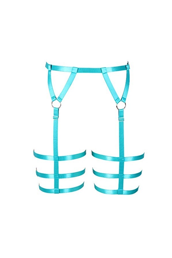 Harnais de jambe punk pour femme - Porte-jarretelles - Bas de corps - Lingerie Harajuku gothique pour Halloween, danse, club,