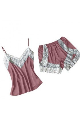 liaddkv Lot de 2 sous-vêtements pour femme sexy robe de nuit pour pyjama, lingerie string ouvert, Rouge pastèque, S