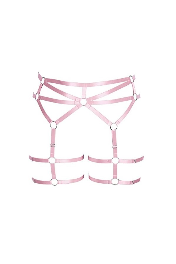 BBOHSS Harnais pour femme - Grande taille - Style punk - Jarretière - Lingerie - Bas de cuisse - Accessoires de carnaval - 12