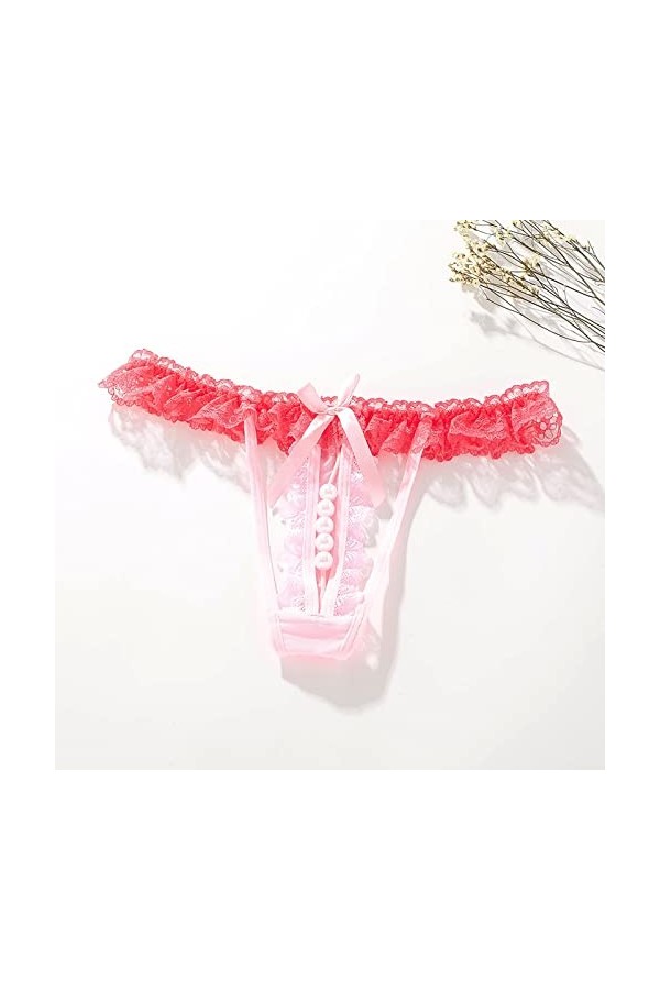 String Ouvert à lentrejambe Femme Culotte Tanga Sexy Patchwork Culottes Femmes String Ouvert Femmes Dentelle String Culotte 