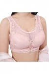 Soutien-gorge sans fermeture avant - Soutien-gorge sans bonnets non rembourrés avec fleurs - Dentelle - Lingerie avec armatur