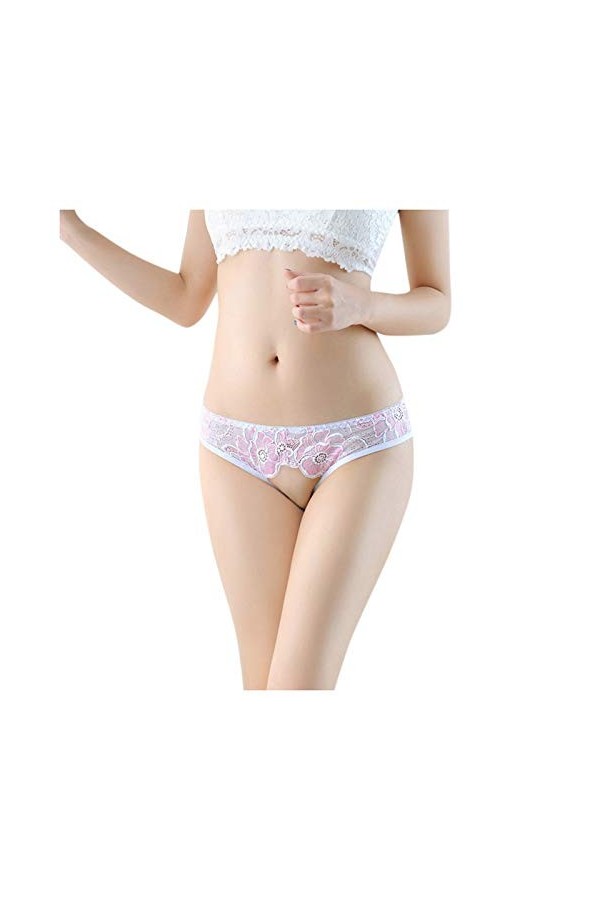 Femmes Culotte en Dentelle Stretch Slip Femme Couverture Complète Culotte Invisible Sexy Sexy Femmes Culottes À Nœud Taille B