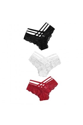 PANPANY Culottes pour Femme Multipack Dentelle Confortables Tanga Soutien-Gorge Multicolore Femme Slips sans Couture Culotte 