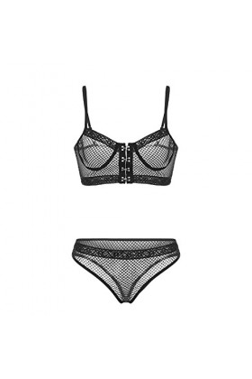 liaddkv Pyjama Love Steel Sous-vêtements sexy en dentelle pour femme Grande taille, Noir , XL