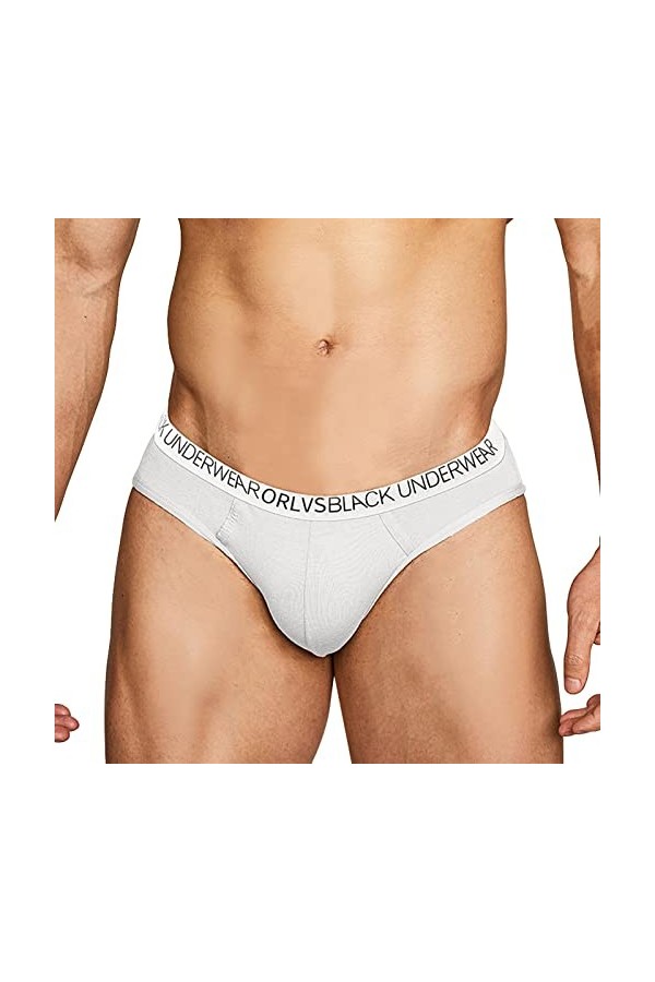 Culotte sexy pour homme - Slip sexy pour homme - Sous-vêtements érotiques - Sous-vêtements de nuit, blanc, L