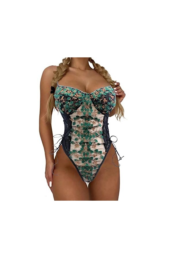 Générique Lingerie Et Vêtements Sexy See Through Nuisette Sexy Coquine Nuisette Mini Robe Erotisme Sling Pyjama Col en V Prof