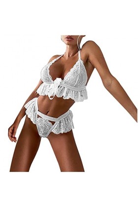 Lingerie Sexy Ensemble Femme Erotique sous-Vetements Sexy Vêtements De Nuit Dentelle Ensemble Soutien Gorge et String 2 Pièce