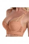 Femmes Sexy Dentelle rassemblée Soutien-Gorge Sangles réglables Coupe du Sein sous-vêtements Élastique Pantalon Enfant Khaki