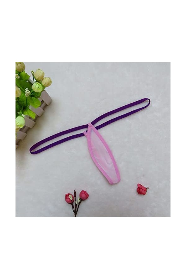 LDadgf Sous-vêtement sexy pour femme avec franges violet, taille unique 