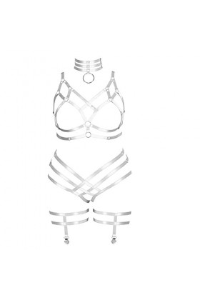 Femmes Bretelles Soutien - Gorge Mode Oversize Cage Soutien - Gorge Encolure Bas Garter Set Punk Gothique Halloween Dance Cos