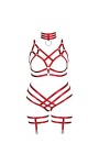Femmes Bretelles Soutien - Gorge Mode Oversize Cage Soutien - Gorge Encolure Bas Garter Set Punk Gothique Halloween Dance Cos