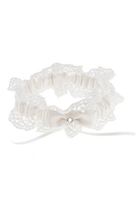Jarretière de mariée, porte-jarretelles en dentelle avec nœud en cristal, accessoires à ponts, ceinture de jambe en dentelle,