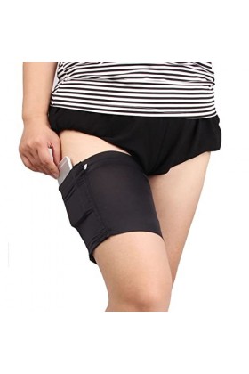 Bandes élastiques pour cuisse, avec porte-téléphone et porte-cartes de crédit, jarretière avec petit sac à main, pour femmes 