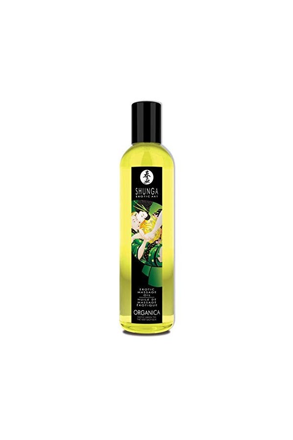 Shunga Huile de Massage Biologique Thé Vert 250 ml