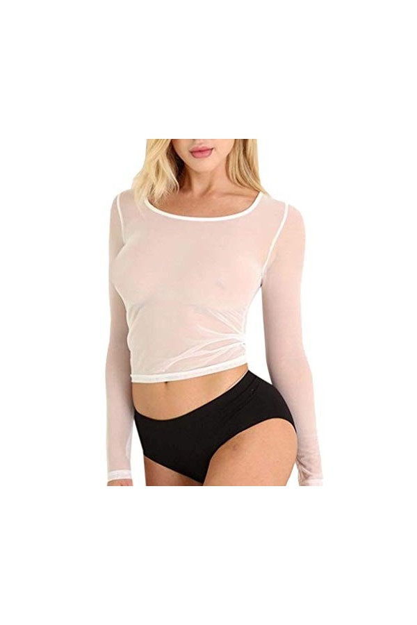 Lingerie De Bain Maillage Femmes Bras sans Soudure Manches à Chemisier Transparent Chemisier Haut Shaper Court Long Lingerie 