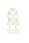Femmes Bretelles Soutien - Gorge Mode Grand Soutien - Gorge Cage Encolure Bas Garter Set Punk Gothique Carnaval Dance Costume