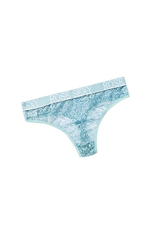 NJGRAE Femme Culottes et Slips Femmes Maille nUD brodé Dentelle Transparent String Sexy sous-vêtements Dos Pansement évider 