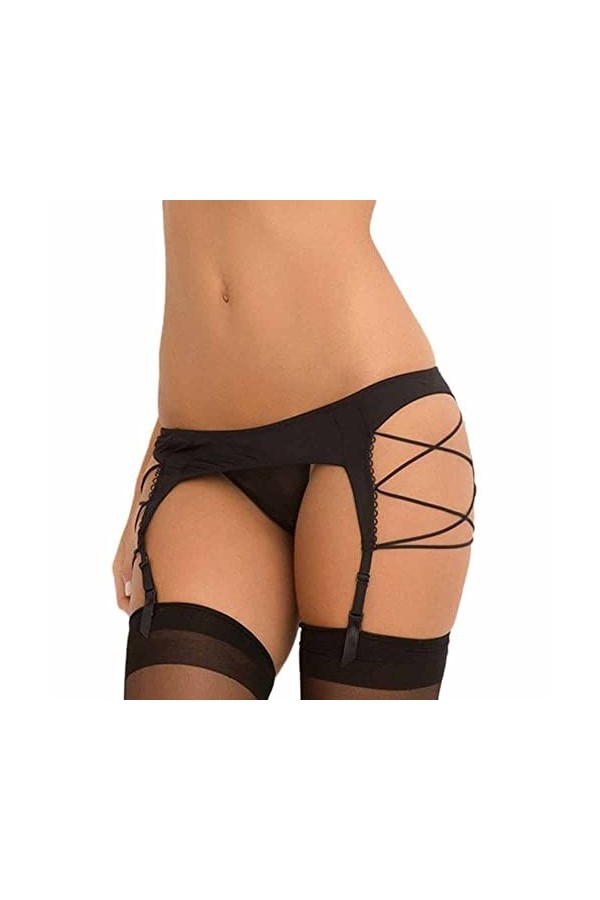 Générique Sexy Belt Thigh-Highs Lace Suspender Lingerie Femme Jarretière Body Roulé
