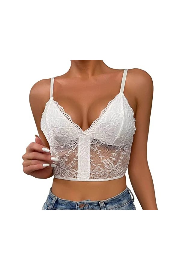 Eva Lingerie Européenne et Américaine Dentelle Vêtements Femme Court Nombril Exposé Sexy Haut Intérieur et Extérieur Montrer 
